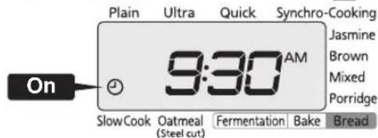 Tiger JKTS10U - Display the time setting mode. - 2