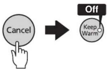 Tiger JKTS10U - Press the [Cancel] key to turn off the Keep Warm function. - 1