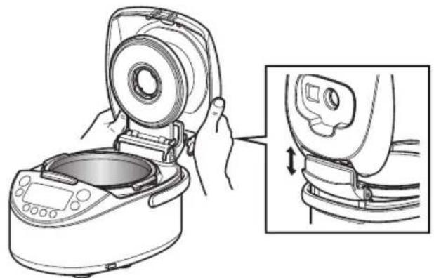 Tiger JKTS10U - Removing and attaching the lid - 1