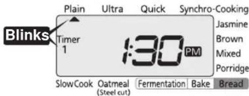 Tiger JKTS10U - Use the [Hour] and [Min] keys to set the desired completion time. - 2
