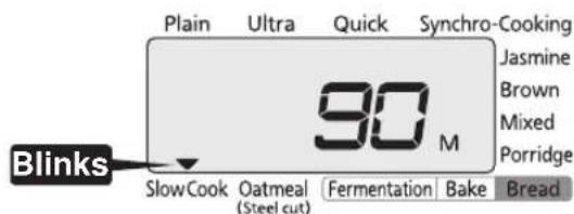 Tiger JKTS10U - Use the [Hour] and [Min] keys to set the desired cooking time. - 2