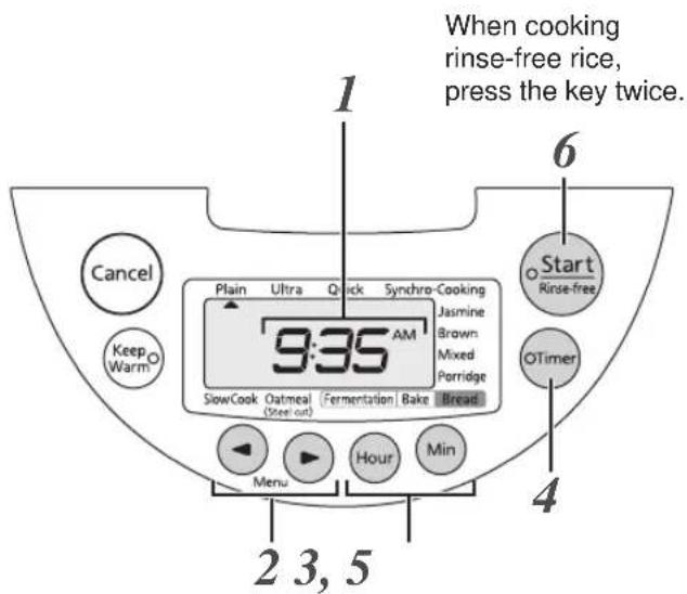 Tiger JKTS10U - Setting the Timer - 1