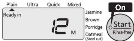 Tiger JKTB18U - Once the final steaming process begins, the remaining time will be displayed. - 1
