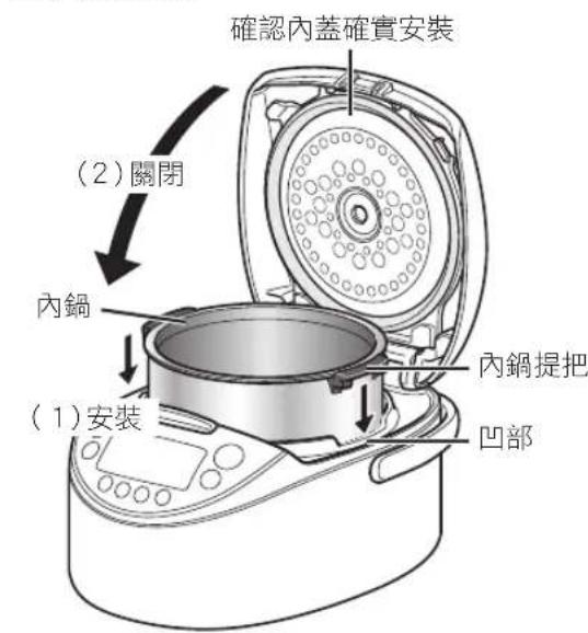 Tiger JKTB18U - 將內鍋放置在主體中(1)請確保正確放置,不愛 - 1