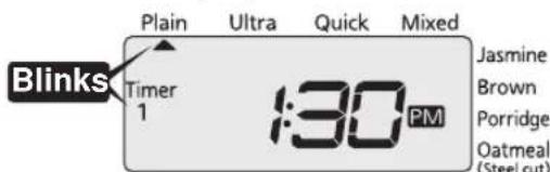 Tiger JKTB18U - Use the [Hour] and [Min] keys to set the desired completion time. - 2