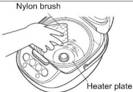 Tiger JBVA18U - How to remove stain on the heater plate - 1