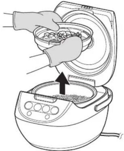Tiger JBVA18U - Remove the cooking plate and loosen the rice - 1