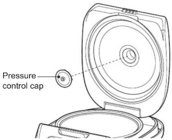 Tiger JBVA10U - How to remove or attach the pressure control cap - 1