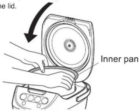 Tiger JBVA10U - Set the inner pan in the cooker - 1