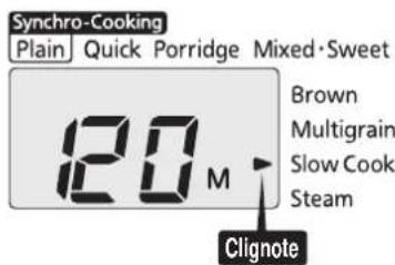 Tiger JAXT18U - Utilisez la touche [Menu] pour selectionner le menu « Slow Cook » - 2