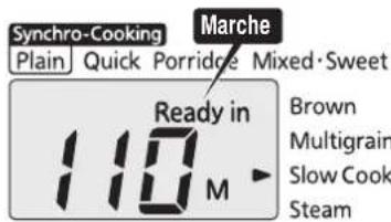 Tiger JAXT18U - Utilisez les touches [Hour] et [Min] pour régler le temps de cuisson désirée. - 4
