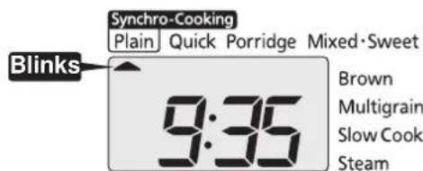 Tiger JAXT18U - Use the [Menu] key to select the "Plain/ Synchro-Cooking" menu. - 2