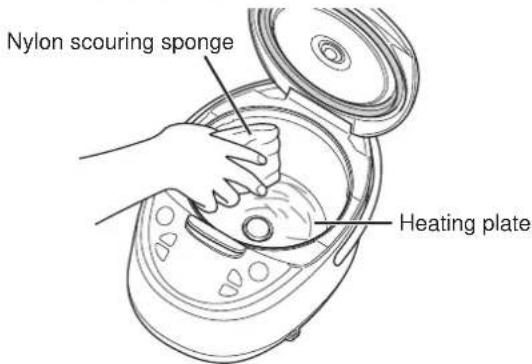 Tiger JAXT18U - Add a bit of standard kitchen cream cleanser to a nylon scouring sponge, and remove the surface dirt. - 1