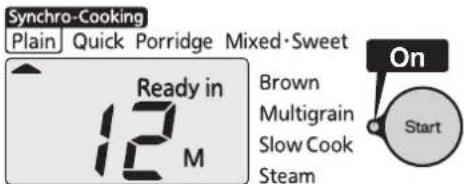 Tiger JAXT18U - Once the final steaming process begins, the remaining time will be displayed. - 1