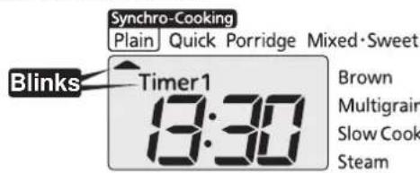Tiger JAXT10U - Use the [Hour] and [Min] keys to set the desired completion time. - 2