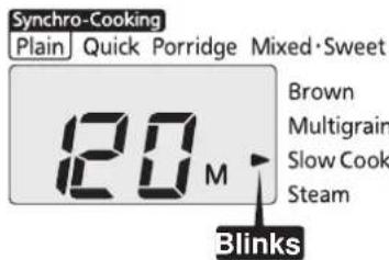 Tiger JAXT10U - Use the [Menu] key to select the "Slow Cook" menu. - 2
