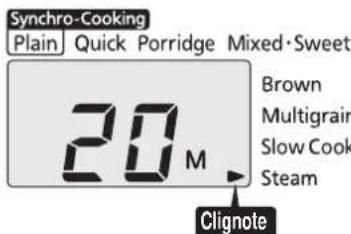 Tiger JAXT10U - Appuyez sur les touches [Hour] et [Min] pour regler la durée de cuisson à la vapeur désirée. - 2