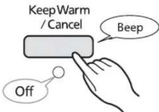 Tiger JAJA55U - Press the [Keep Warm/Cancel] key. - 1
