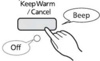 Tiger JAJA55U - Press the [Keep Warm/Cancel] key. - 1