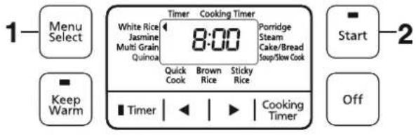 PANASONIC SRZG185 - 功能 白米、香米、什穀米、快速煮飯、糙米或糯米 - 1