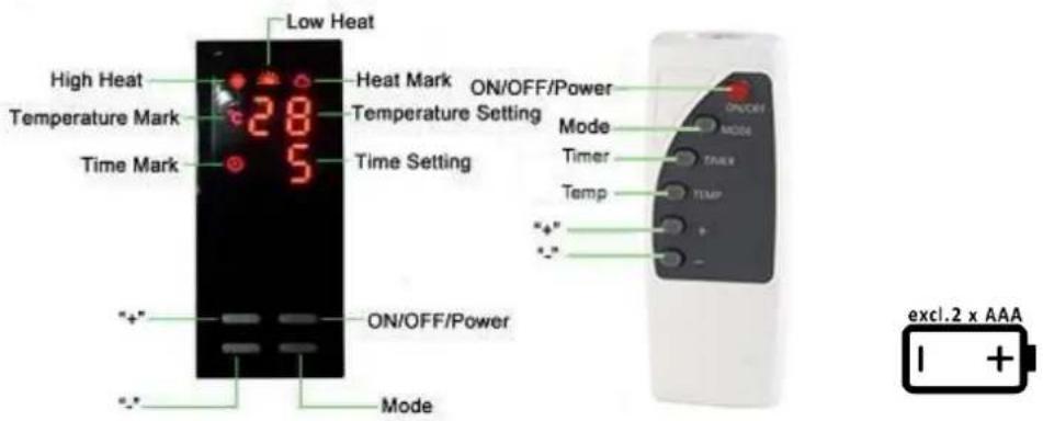 SUNTEC Heat Wave Style 1000 - OVLADANI KLIKMATRONIC HEAT WAVE LCD - 1