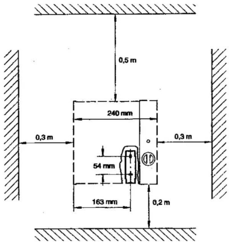 FAKIR FW 500 - Mindestabstände und Gerätebeschreibung - 1