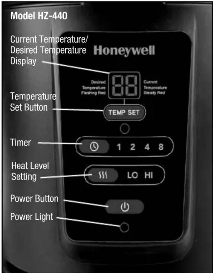 HONEYWELL Surround Heat HZ425 - Model HZ-440 Series - Digital 360^ Surround Heater with Remote Operation - 1