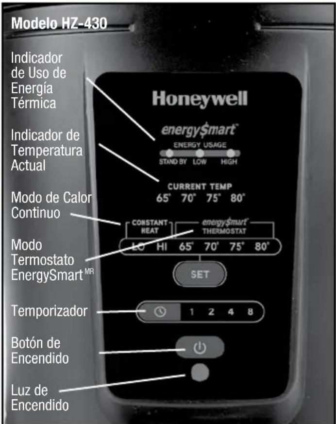 HONEYWELL Surround Heat HZ425 - Modelo de las Series HZ-430 - Operacion del Calentador de Ceramica del Anillo 360^ con EnergySmart - 1