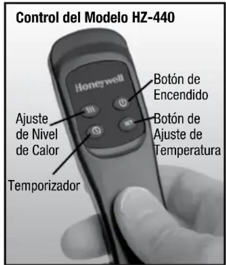 HONEYWELL Surround Heat HZ425 - Operación del Control Remoto - 1