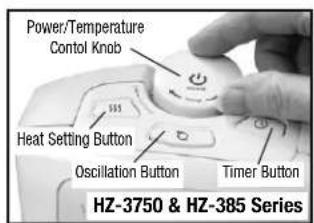 HONEYWELL Cool Touch Digital HZ3750BP - OPERATION - 2