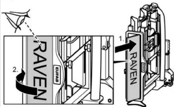 Eufab Raven - Montage des Kennzeichens am Fahrradträger - 2