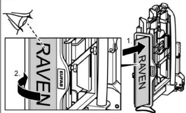 Eufab Raven - Fitting the registration plate to the bicycle carrier - 2