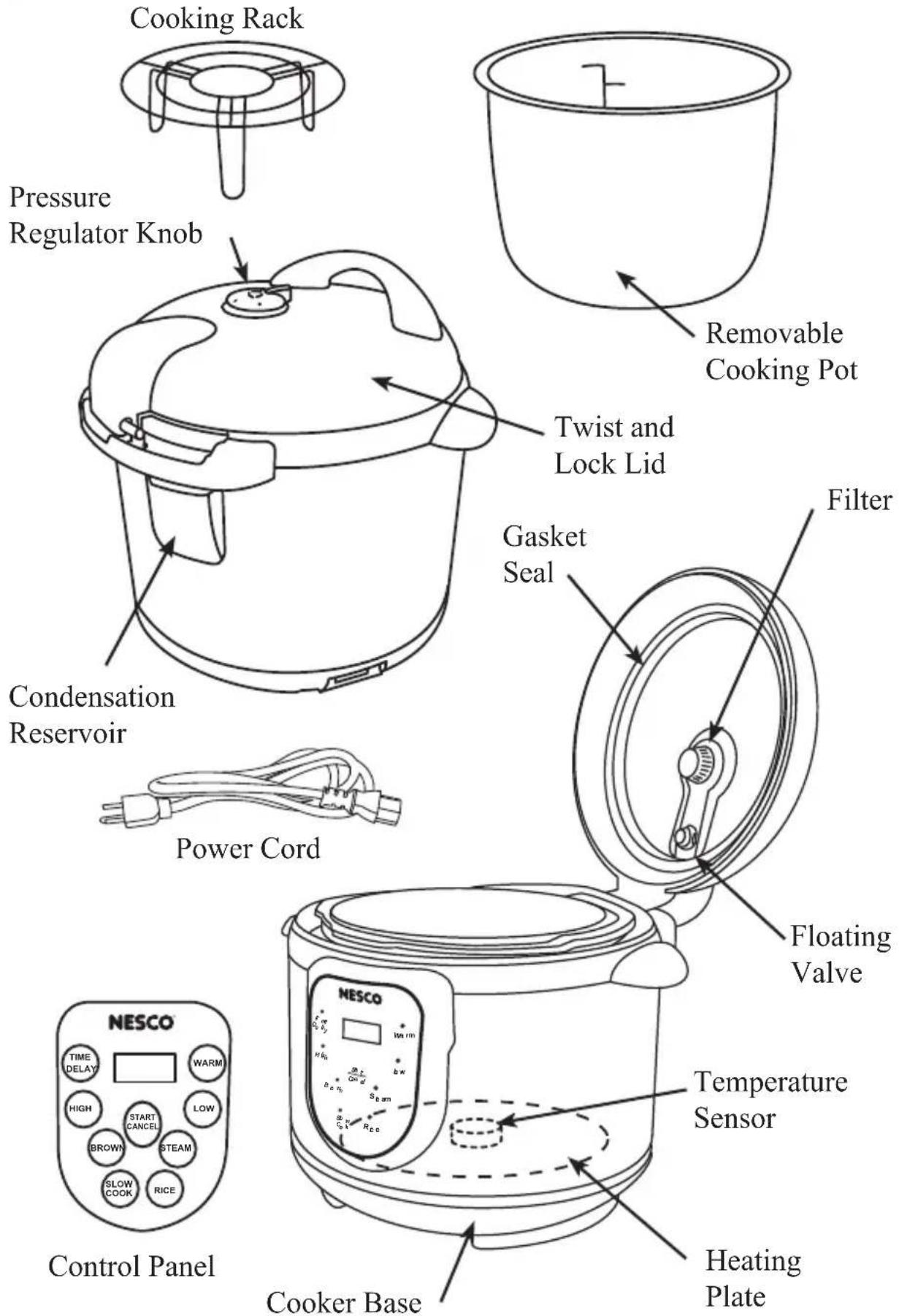 Nesco PC414P - DIGITAL COOKER PARTS - 1