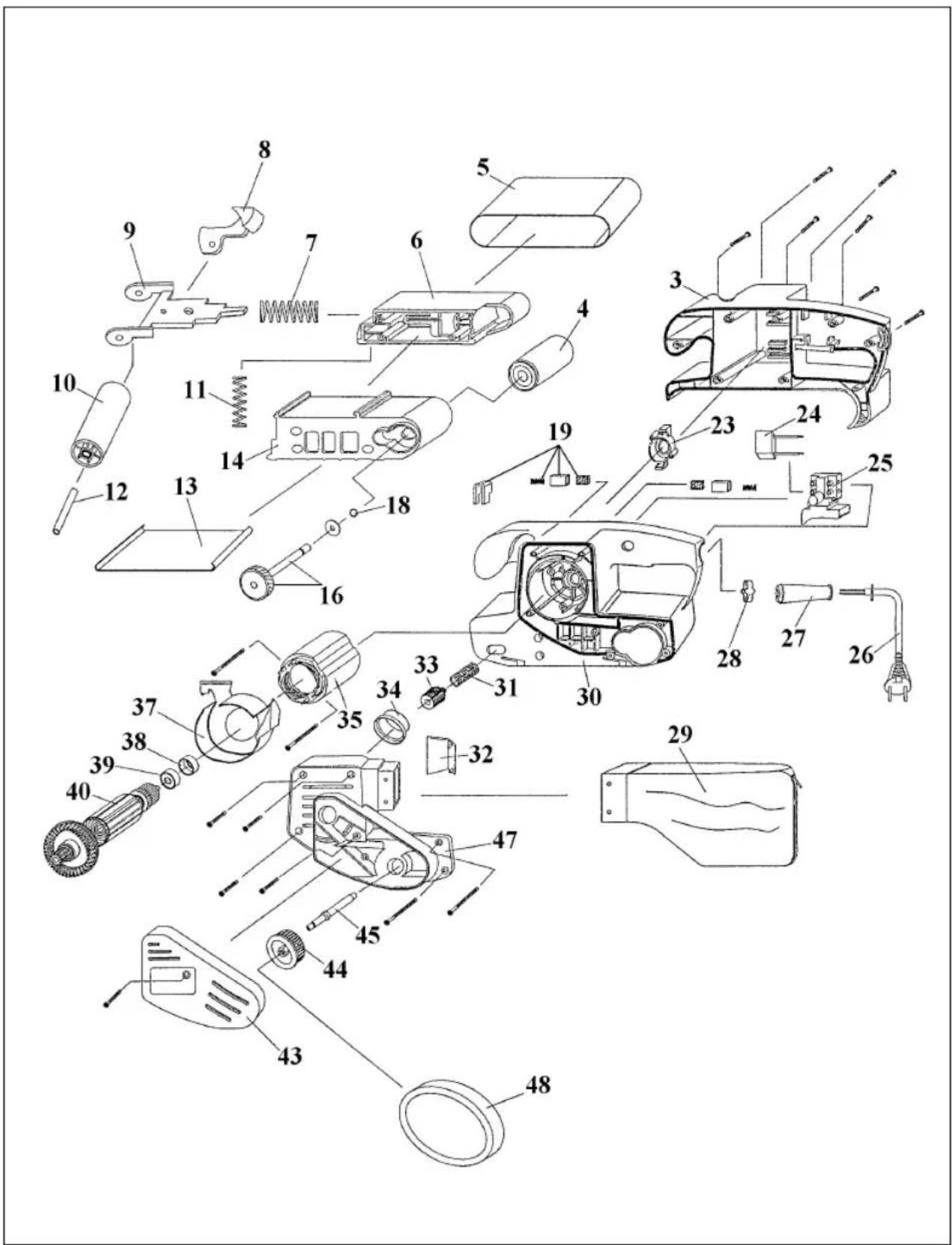 TOP CRAFT TCB 720 - Ersatzteilzeichnung TCB 720 Art.-Nr.: 44.651.30 I.-Nr.: 01010 - 1