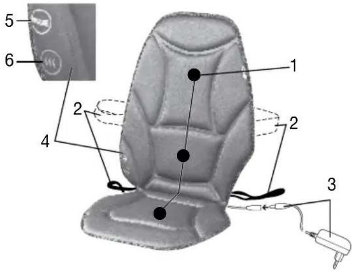 SANITAS SMG 151 - Massage seat cover (front) - 1