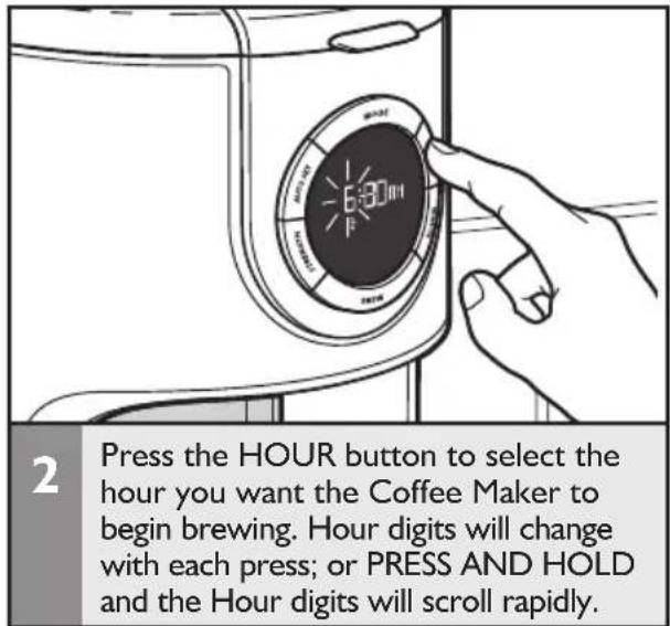 KITCHENAID KCM1202OB - Setting up the Automatic brew feature - 2