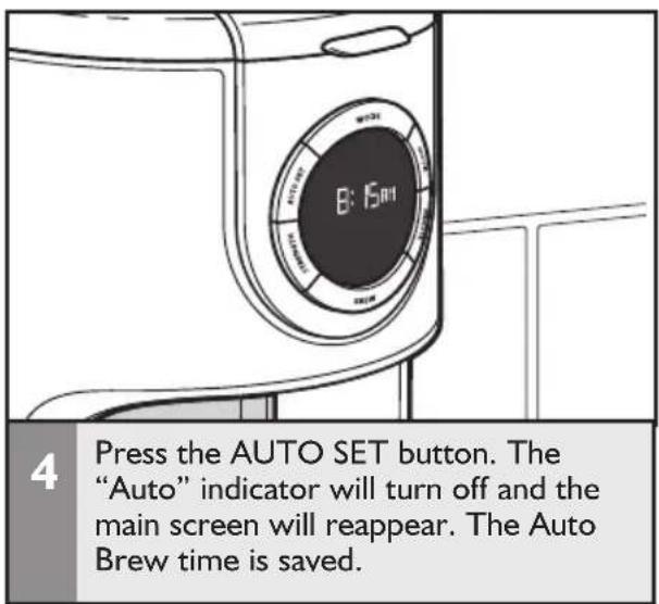 KITCHENAID KCM1202OB - Setting up the Automatic brew feature - 4