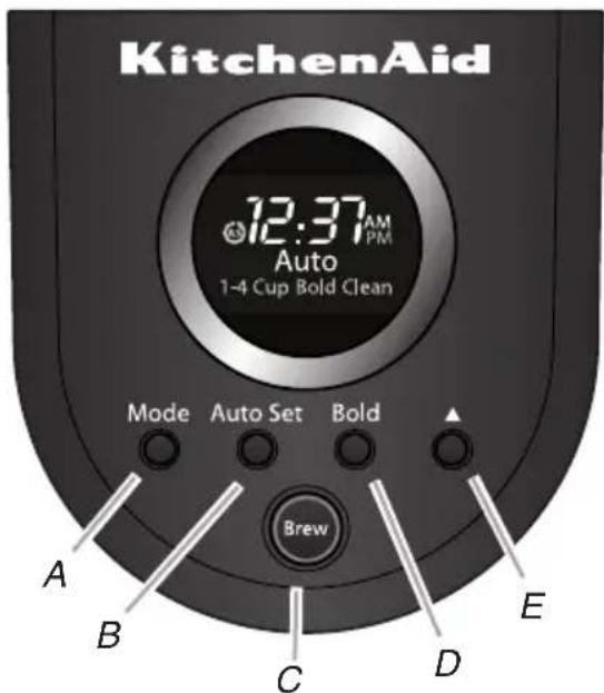 KITCHENAID KCM111 - Commandes de la cafeteire - 1