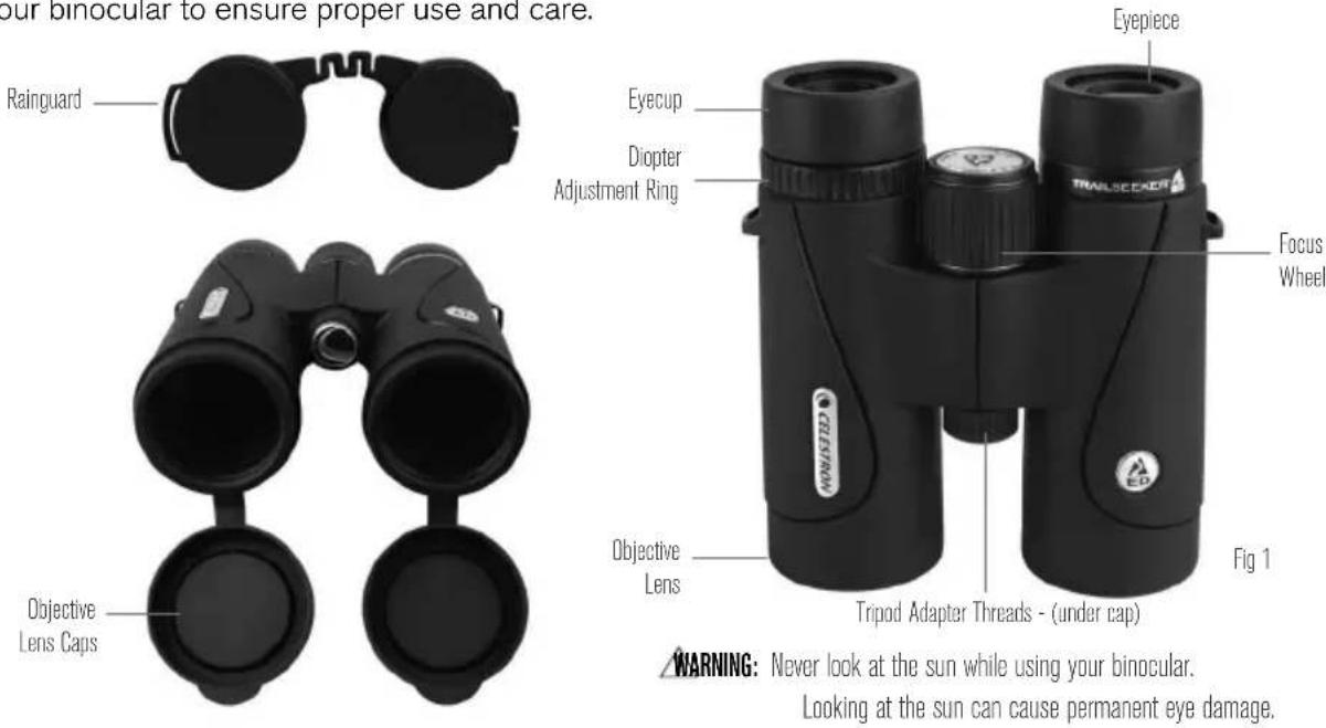 CELESTRON TrailSeeker - CELESTRON® TRAILSEEKER ED BINOCULARS - 1