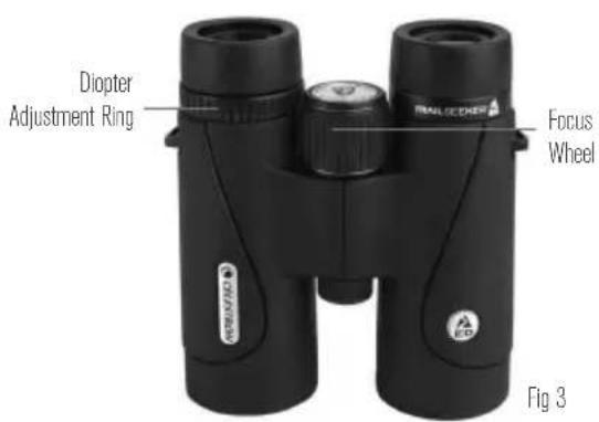 CELESTRON TrailSeeker - SETTING THE DIOPTER / FOCUSING - 1
