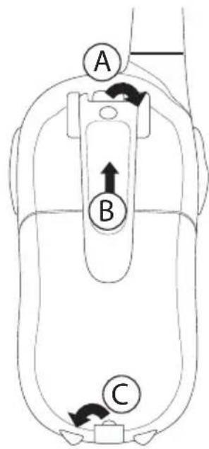 MT Logic Twintalker 9310 - De riemclip verwijderen/installeren - 1