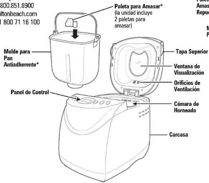 HAMILTON BEACH Home Baker 29881 - Partes y Características - 1