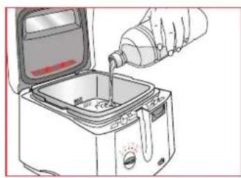 TEFAL Magiclean FR4001 - Füllen Sie den Frittierbehälter - 1