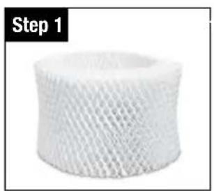 Vicks V3900 - To change the filter: - 1