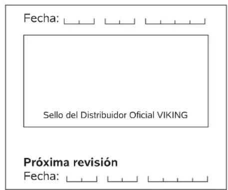 VIKING MB 448 TX - Plan de mantenimiento - 70