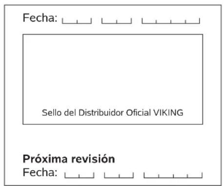 VIKING MB 448 TX - Plan de mantenimiento - 69