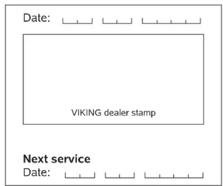 VIKING MB 448 TX - Service schedule - 60