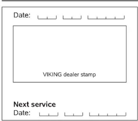 VIKING MB 448 TX - Service schedule - 52