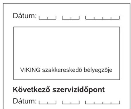 VIKING MB 448 TX - Szervizelési idópontok - 4