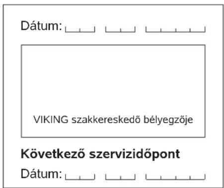VIKING MB 448 TX - Szervizelési idópontok - 5